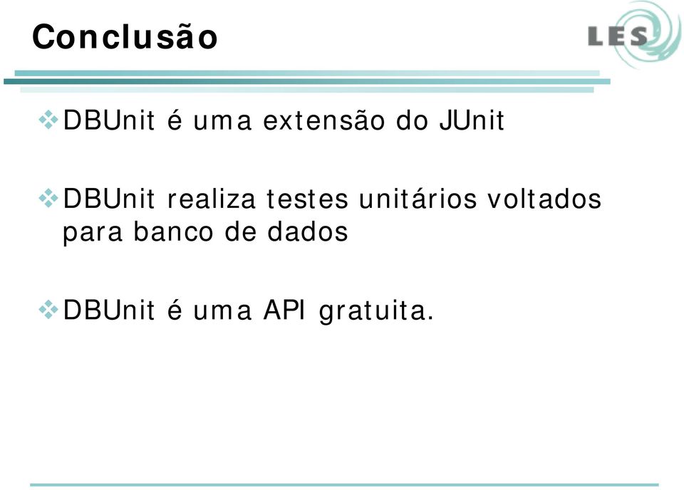 unitários voltados para banco