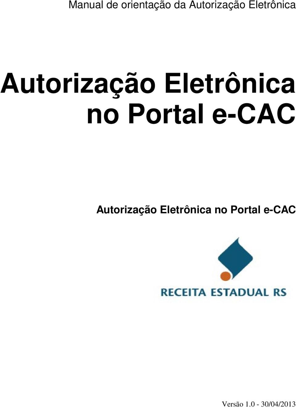 Portal e-cac Autorização Eletrônica