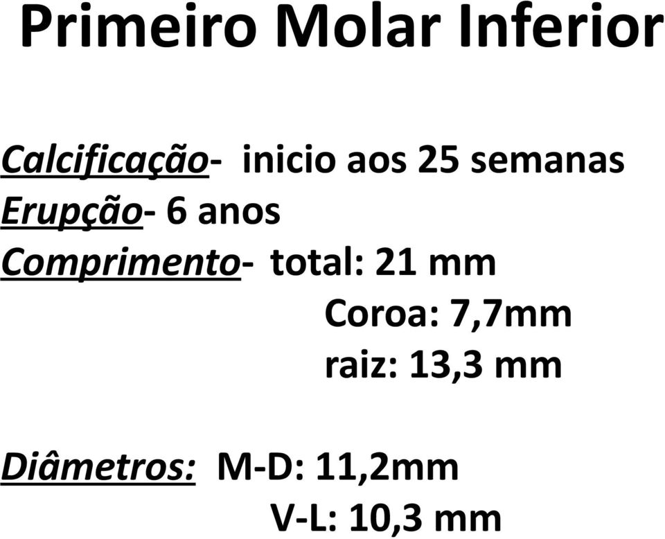 Comprimento- total: 21 mm Coroa: