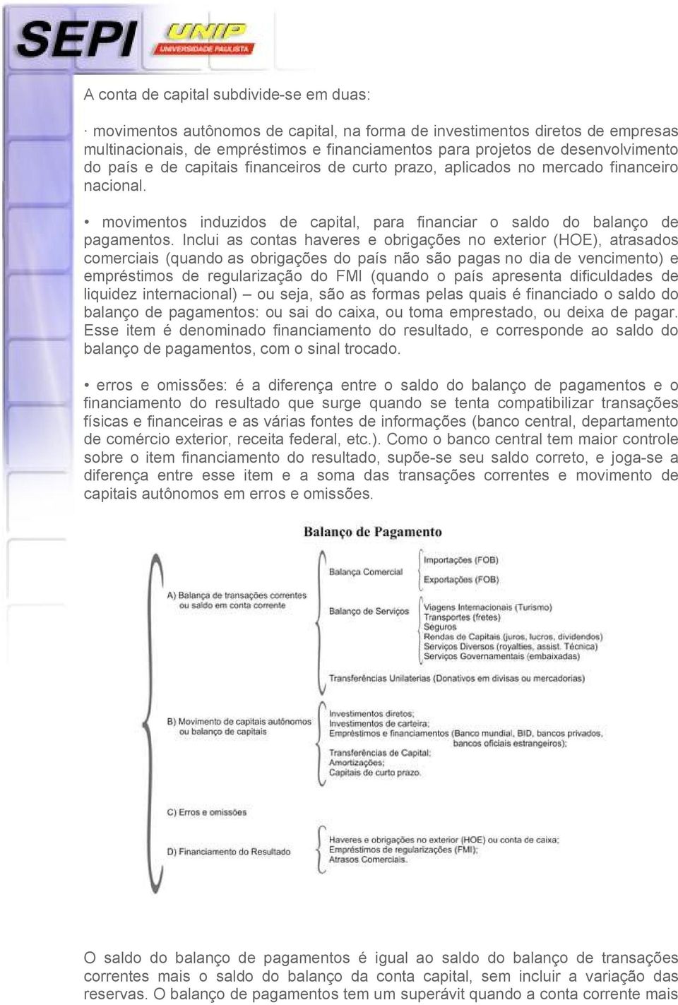 Inclui as contas haveres e obrigações no exterior (HOE), atrasados comerciais (quando as obrigações do país não são pagas no dia de vencimento) e empréstimos de regularização do FMI (quando o país