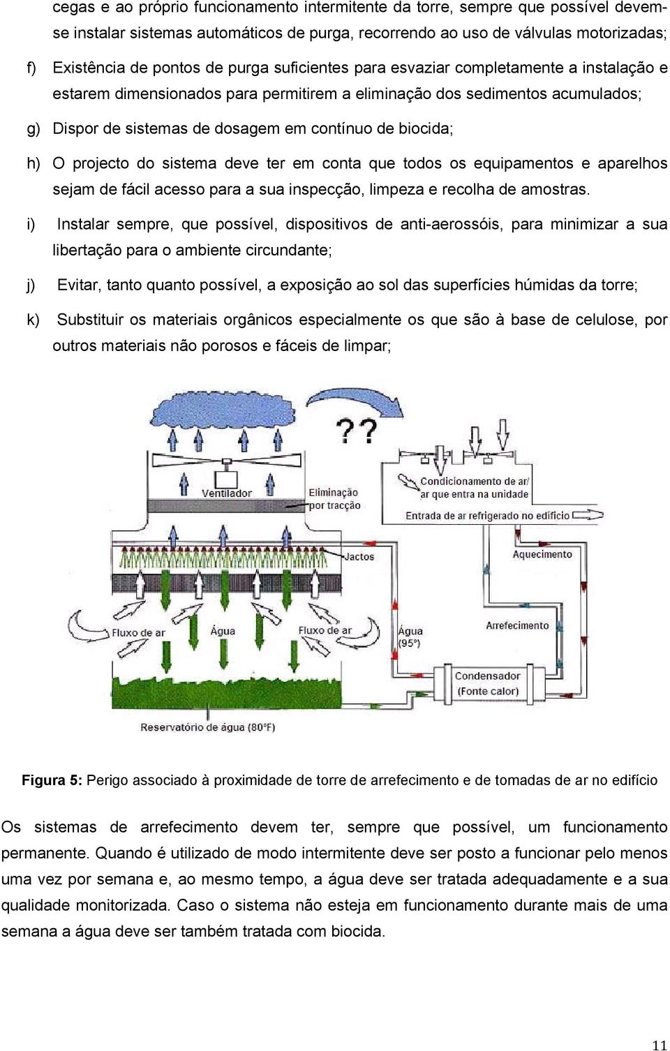 projecto do sistema deve ter em conta que todos os equipamentos e aparelhos sejam de fácil acesso para a sua inspecção, limpeza e recolha de amostras.