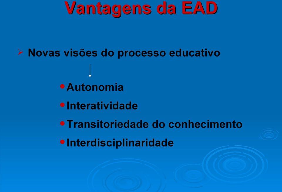 Interatividade Transitoriedade