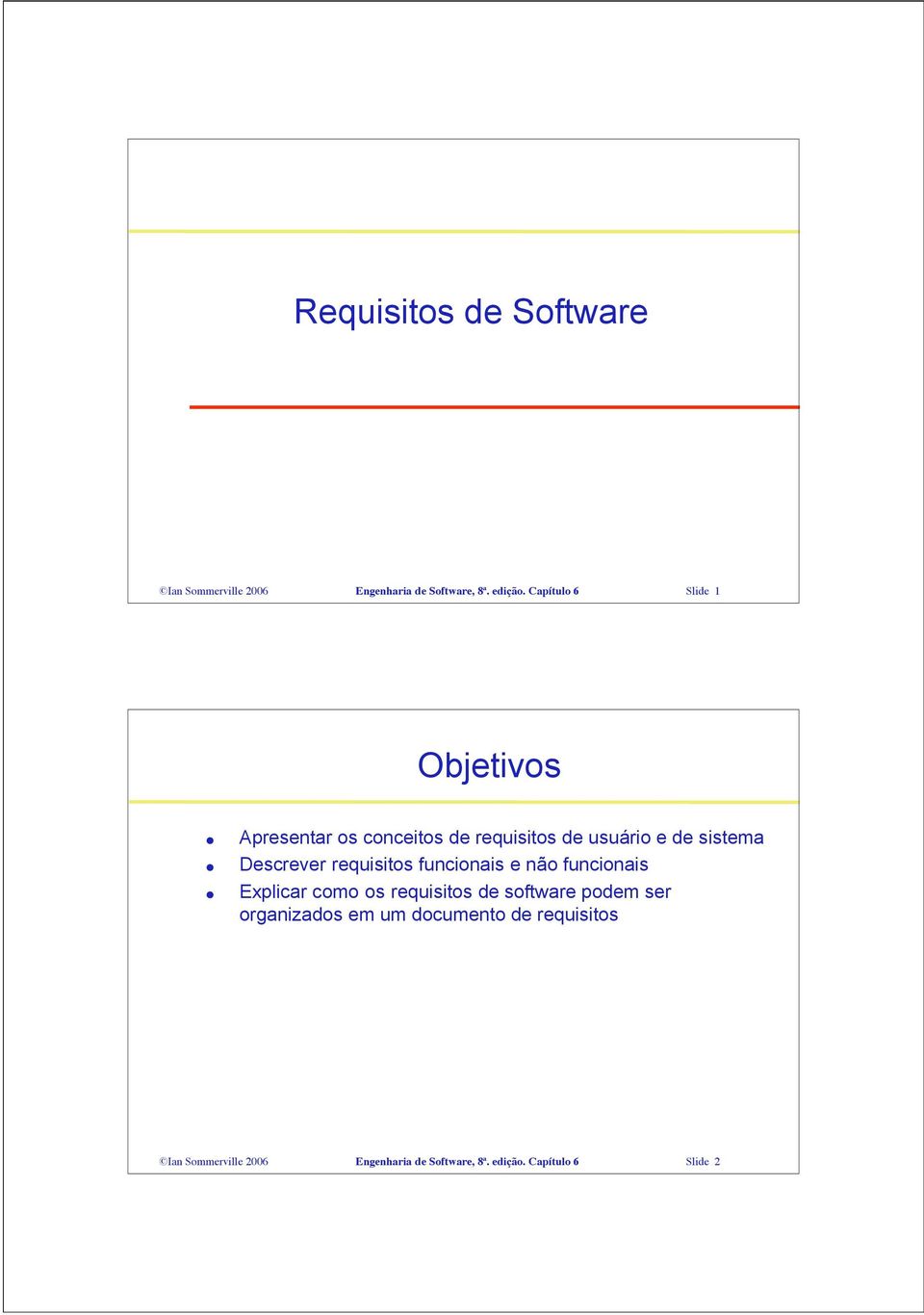 Descrever requisitos funcionais e não funcionais Explicar como os requisitos de software podem