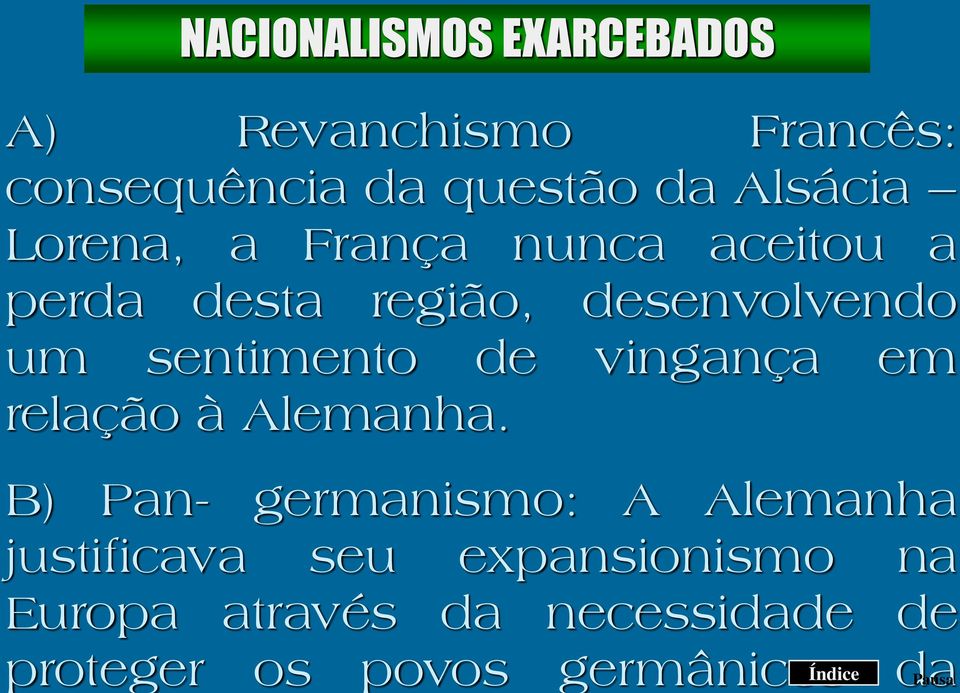 vingança em relação à Alemanha.