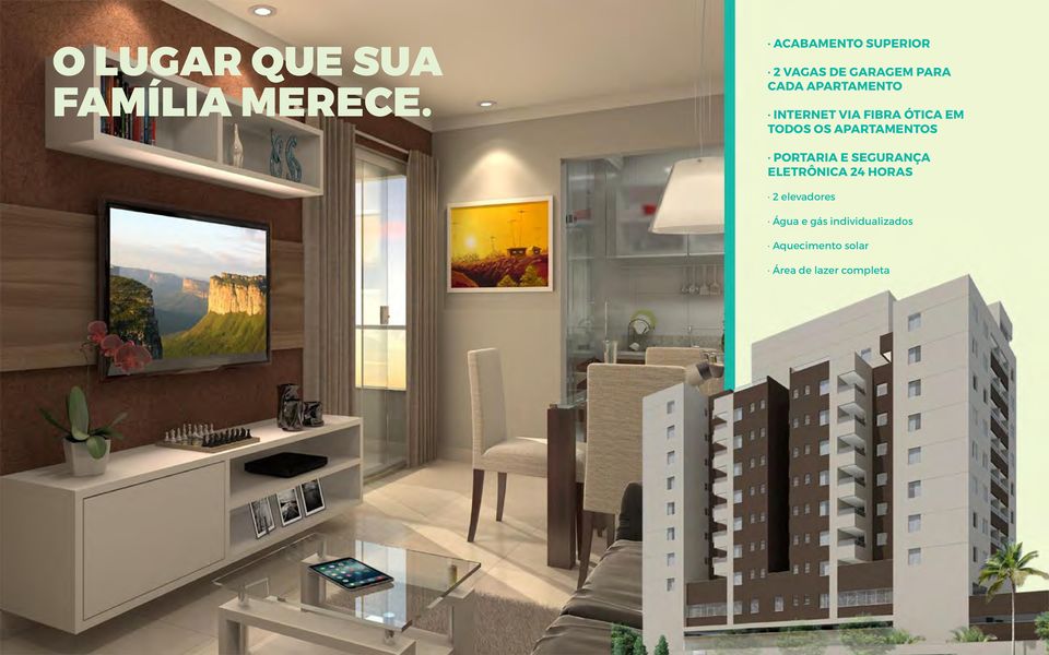 INTERNET VIA FIBRA ÓTICA EM TODOS OS APARTAMENTOS PORTARIA E