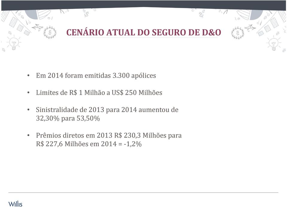 Sinistralidade de 2013 para 2014 aumentou de 32,30% para