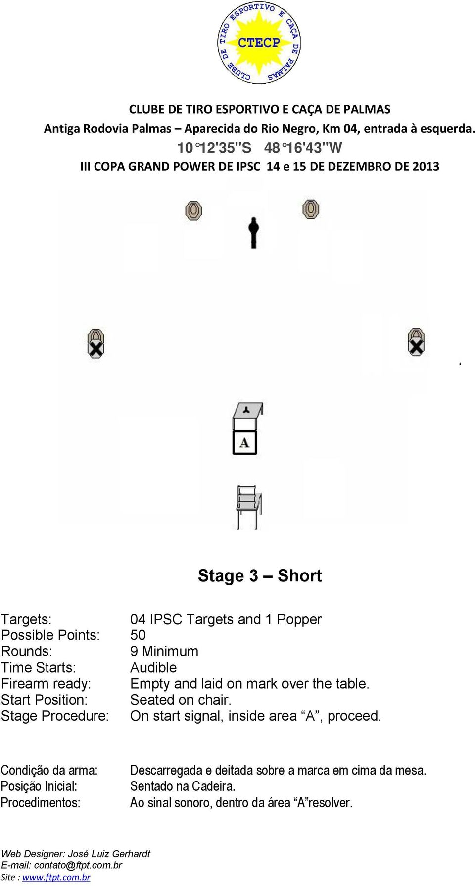 Stage Procedure: On start signal, inside area A, proceed.