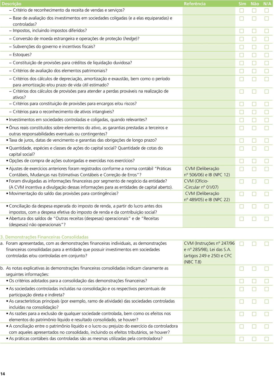 Critérios de avaliação dos elementos patrimoniais? Critérios dos cálculos de depreciação, amortização e exaustão, bem como o período para amortização e/ou prazo de vida útil estimado?