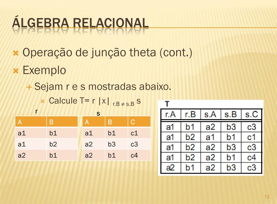 Calcule T= r x r.b s.