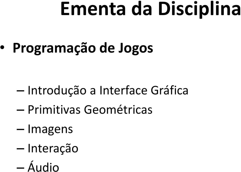 Introdução a Interface