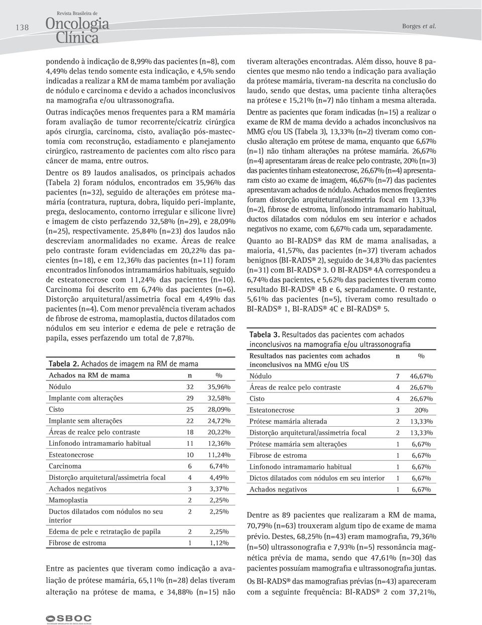 achados inconclusivos na mamografia e/ou ultrassonografia.