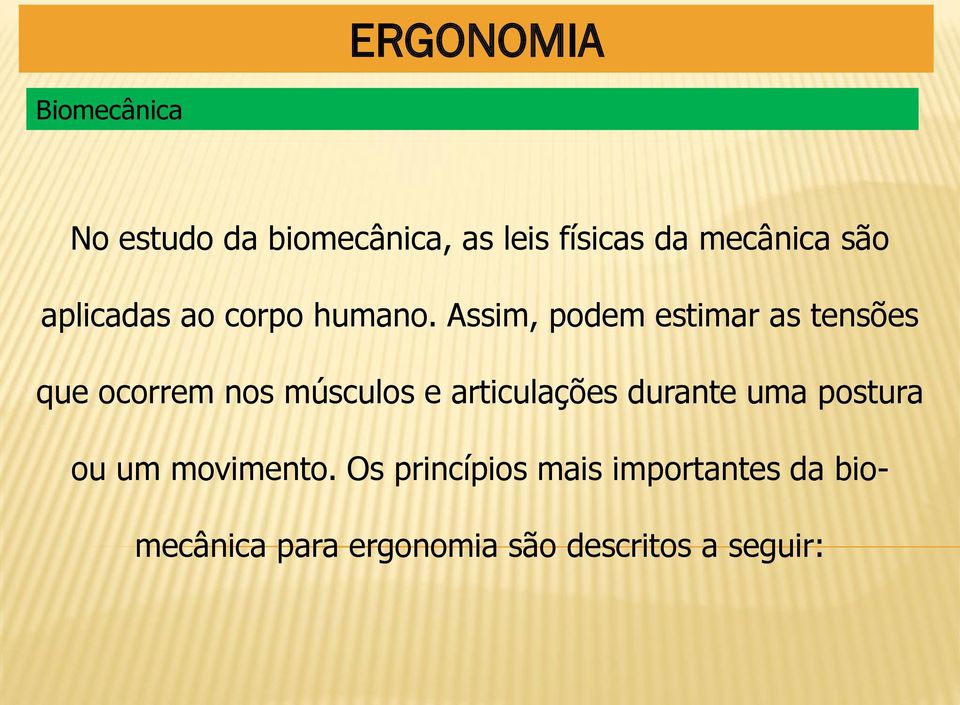 Assim, podem estimar as tensões que ocorrem nos músculos e articulações