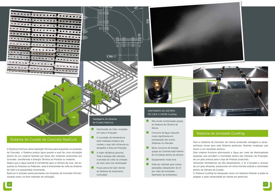 o Sistema produz água quente a qual faz uma circulação dentro de um sistema fechado por baixo dos materiais produzidos em Concreto. transferindo a Energia Térmica ao Produto ou material.