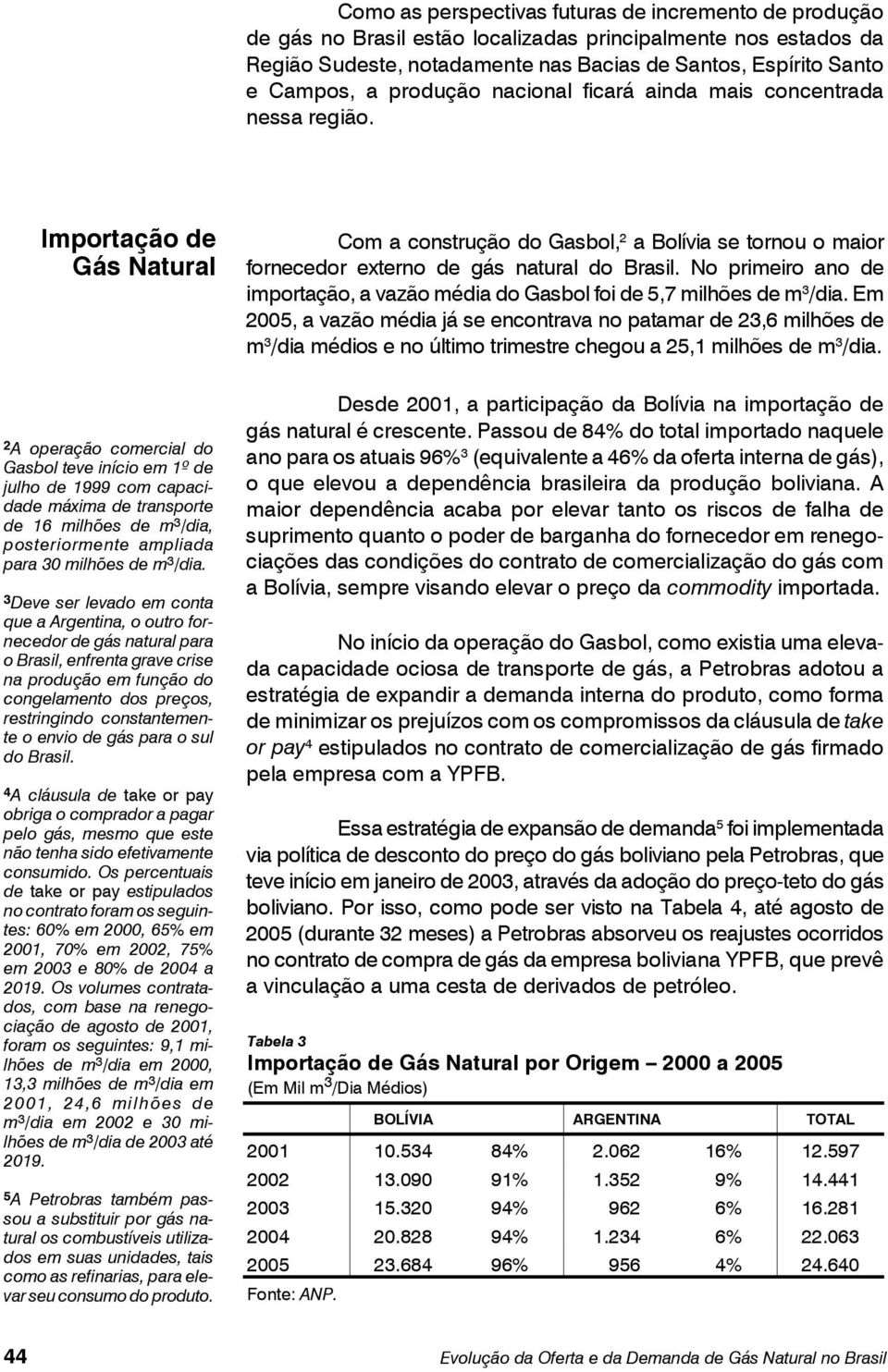 Importação de Gás Natural 2 A operação comercial do Gasbol teve início em 1º de julho de 1999 com capacidade máxima de transporte de 16 milhões de m 3 /dia, posteriormente ampliada para 30 milhões de