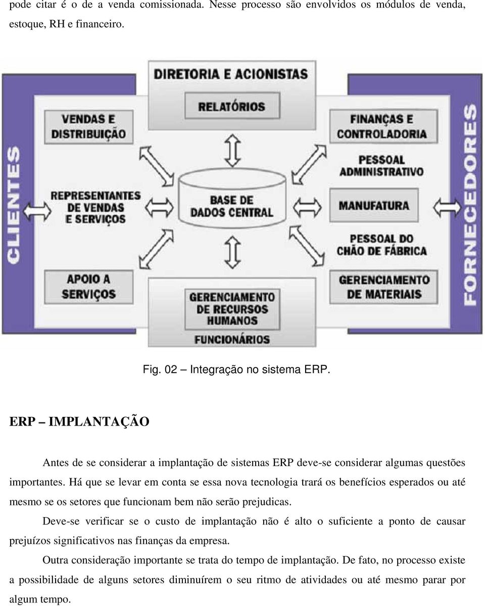 Vários são os itens que devem ser analisados na implantação do sistema.