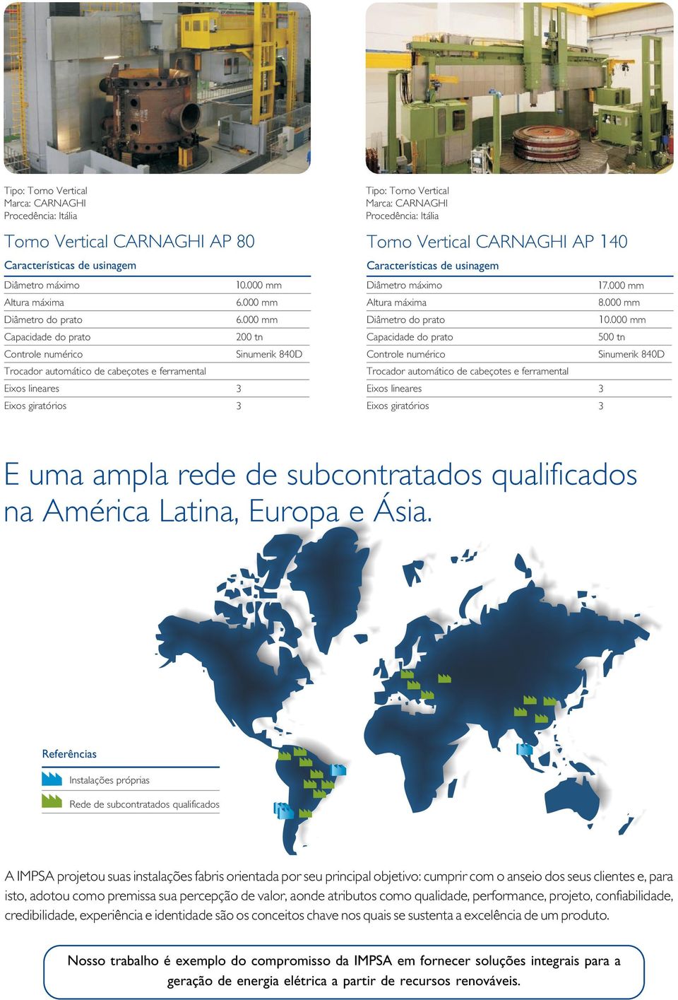 000 mm 500 tn E uma ampla rede de subcontratados qualificados na América Latina, Europa e Ásia.