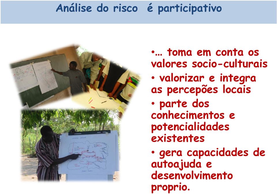 percepões locais parte dos conhecimentos e