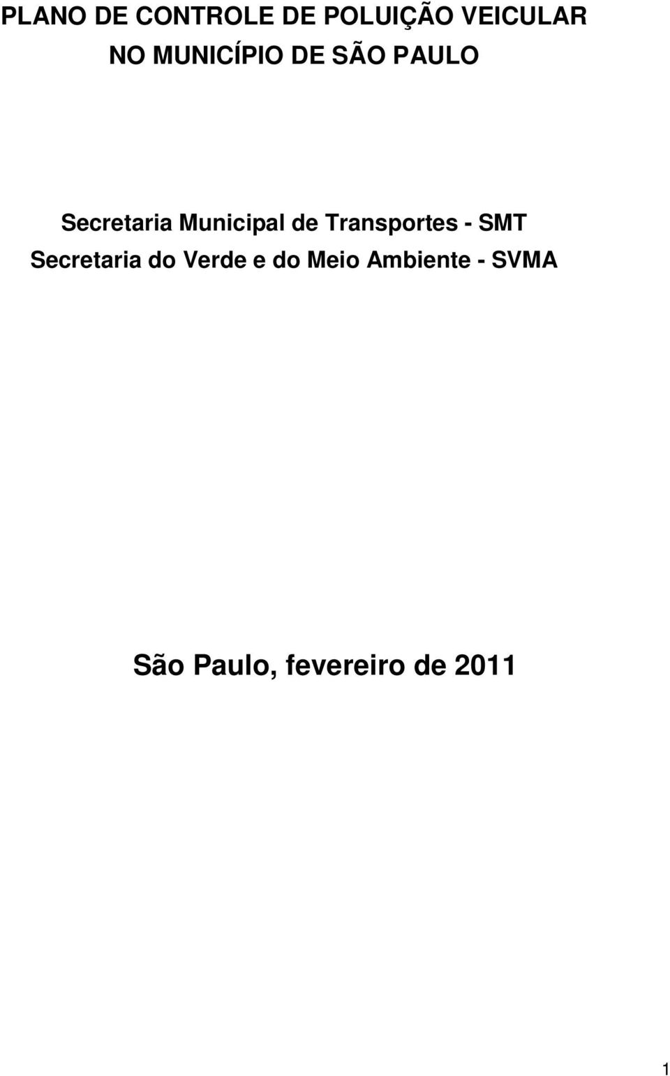 de Transportes - SMT Secretaria do Verde e do