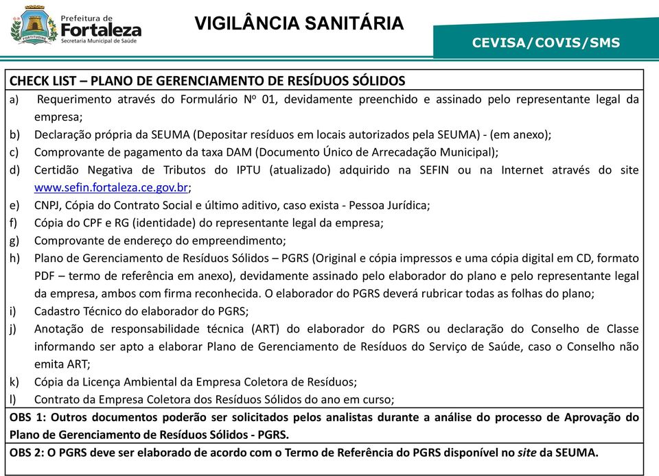 (atualizado) adquirido na SEFIN ou na Internet através do site www.sefin.fortaleza.ce.gov.