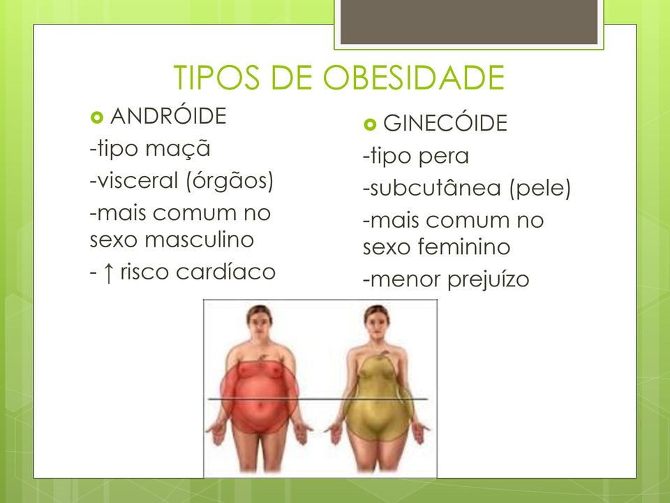 masculino - risco cardíaco GINECÓIDE -tipo pera