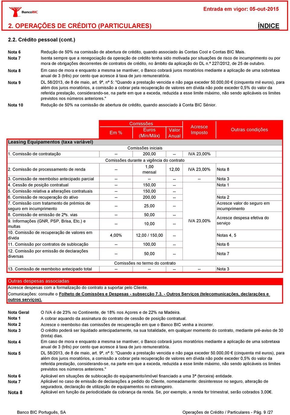 aplicação do DL n.º 227/2012, de 25 de outubro.