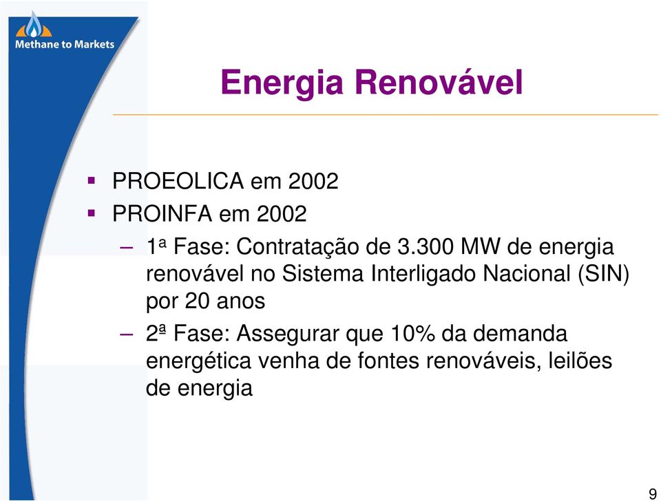 300 MW de energia renovável no Sistema Interligado Nacional