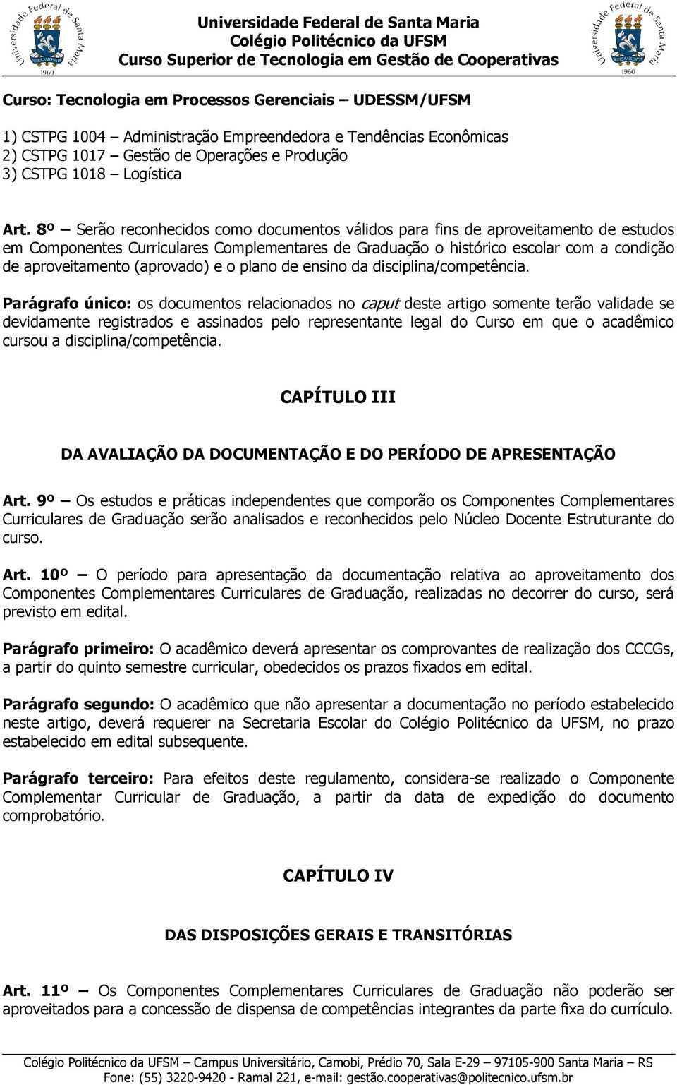 (aprovado) e o plano de ensino da disciplina/competência.