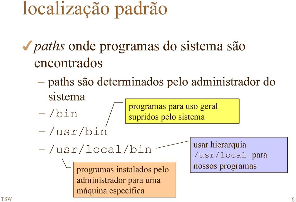 programas instalados pelo administrador para uma máquina específica programas