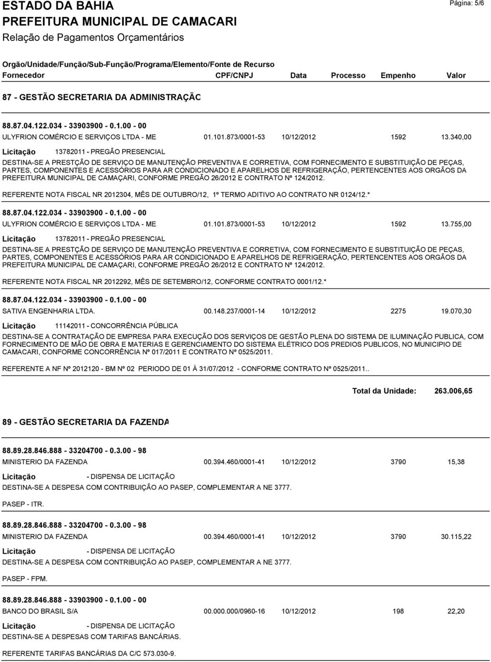 070,30 11142011 - CONCORRÊNCIA PÚBLICA DESTINA-SE A CONTRATAÇÃO DE EMPRESA PARA EXECUÇÃO DOS SERVIÇOS DE GESTÃO PLENA DO SISTEMA DE ILUMINAÇÃO PUBLICA, COM FORNECIMENTO DE MÃO DE OBRA E MATERIAS E