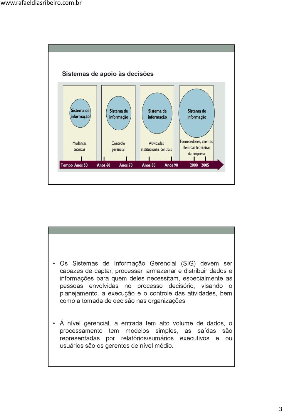 execução e o controle das atividades, bem como a tomada de decisão nas organizações.