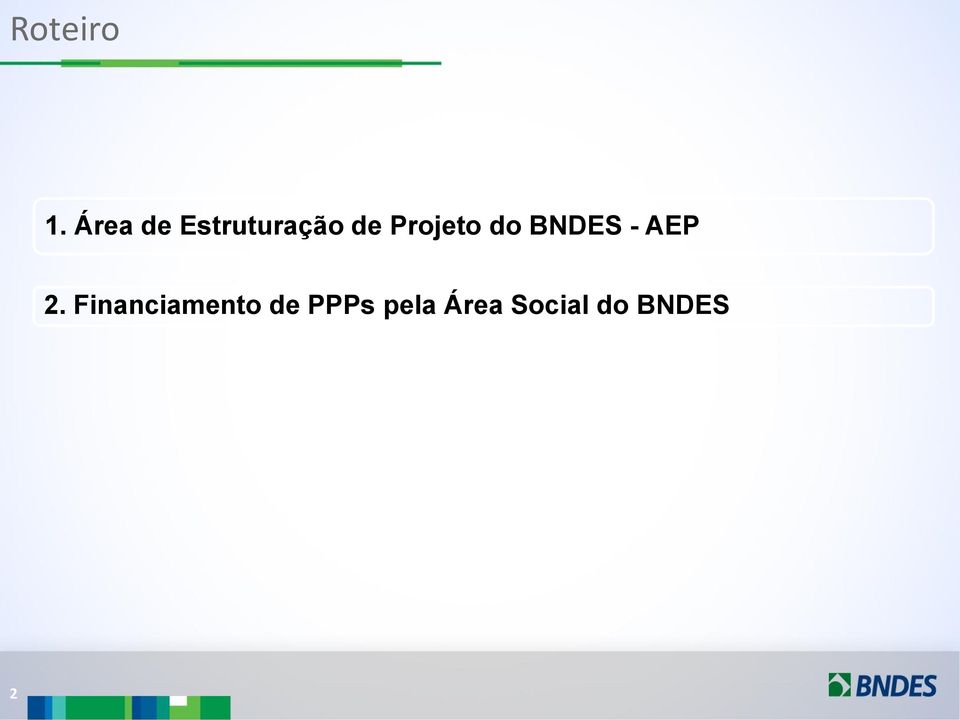 Projeto do BNDES - AEP 2.