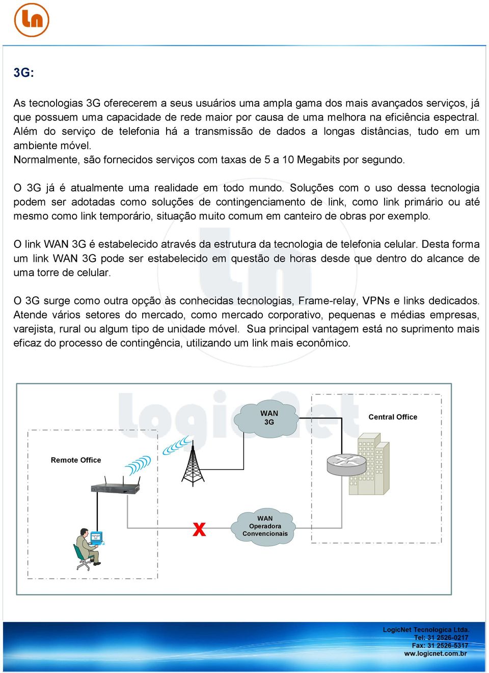 O 3G já é atualmente uma realidade em todo mundo.