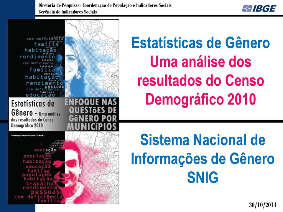Estatísticas de Gênero Uma análise dos resultados do Censo