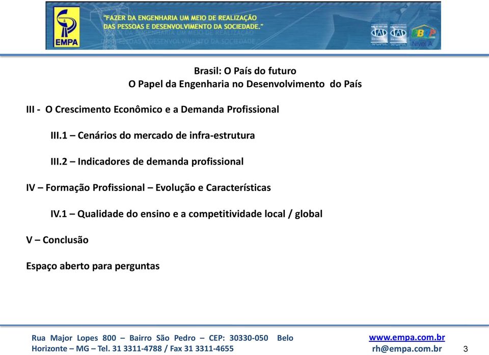 2 Indicadores de demanda profissional IV Formação Profissional Evolução e Características IV.