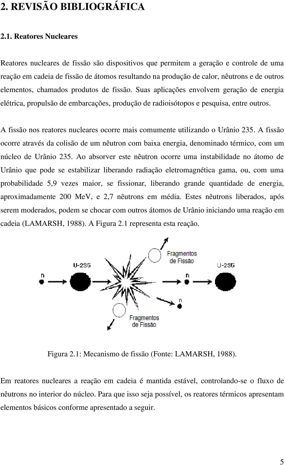 elementos, chamados produtos de fissão. Suas aplicações envolvem geração de energia elétrica, propulsão de embarcações, produção de radioisótopos e pesquisa, entre outros.