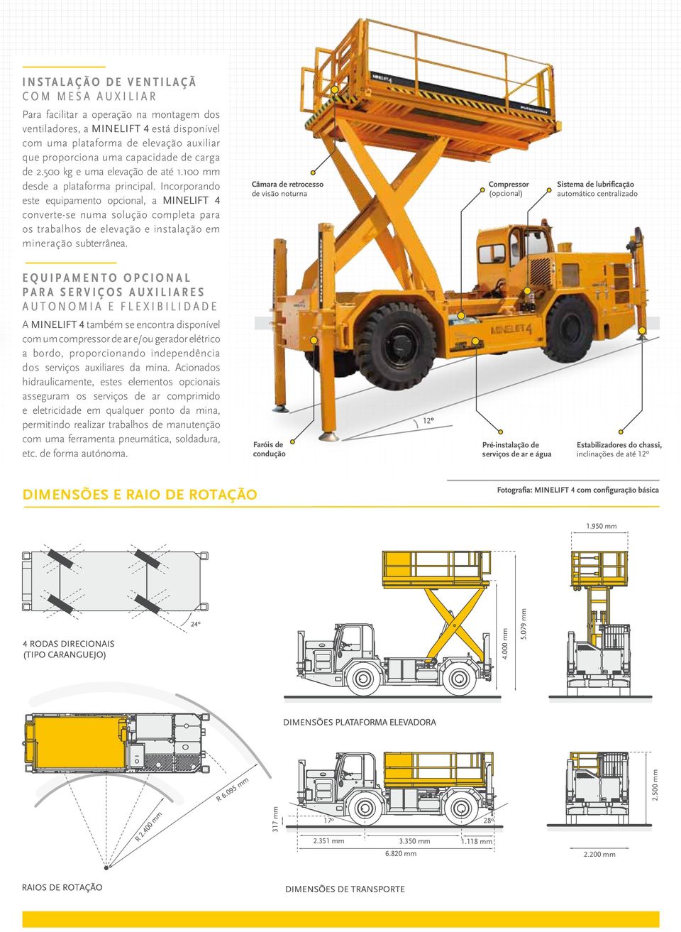 Incorporando este equipamento opcional, a MINELIFT 4 converte-se numa solução completa para os trabalhos de elevação e instalação em mineração subterrânea.