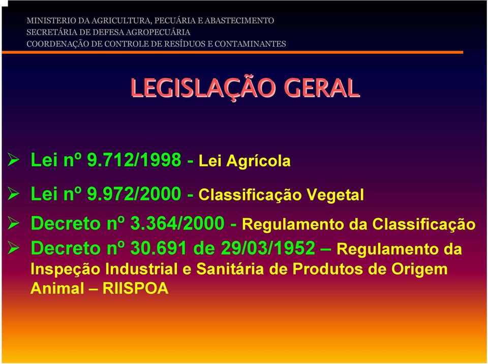 364/2000 - Regulamento da Classificação Decreto nº 30.