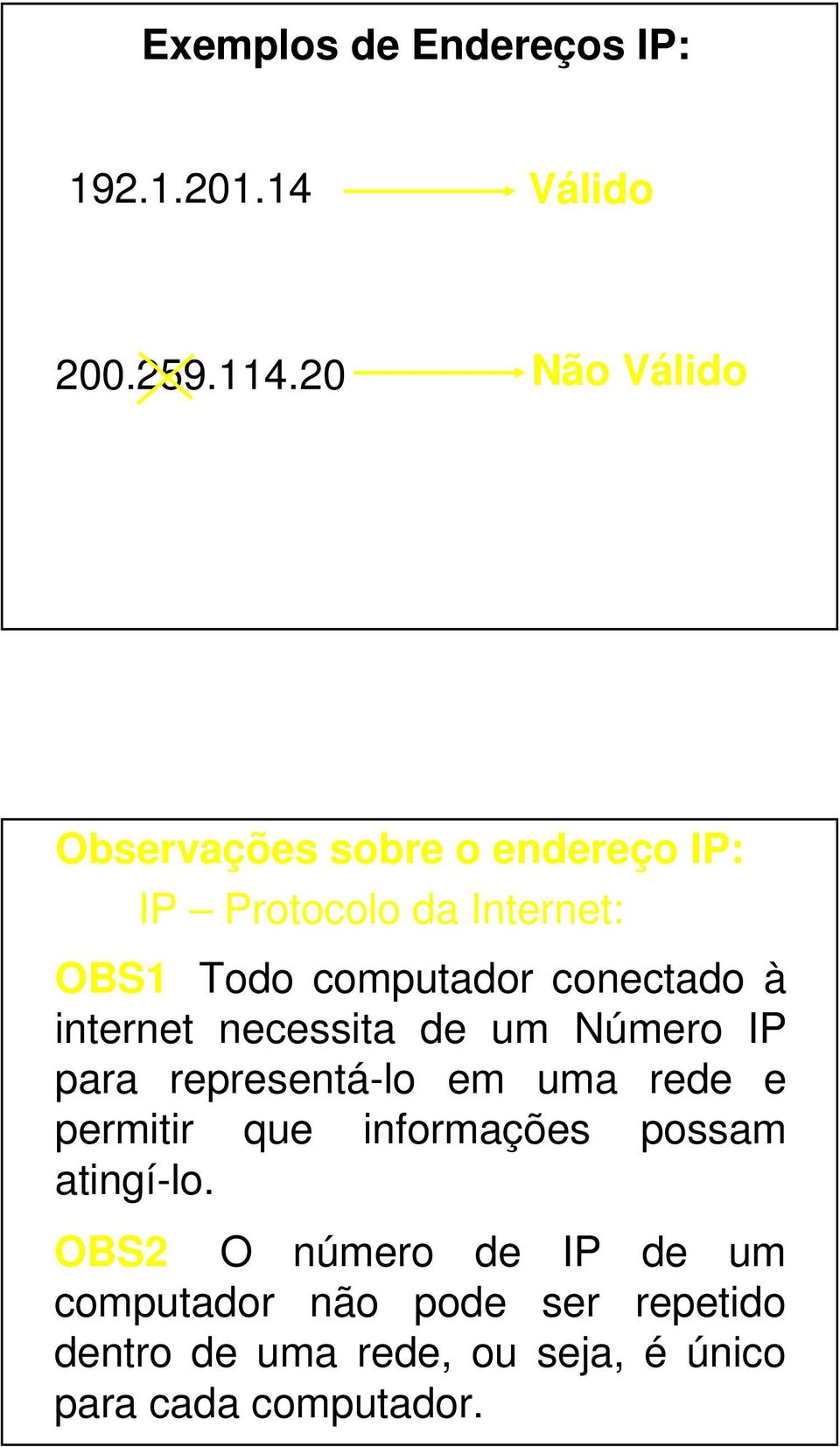 conectado à internet necessita de um Número IP para representá-lo em uma rede e permitir que