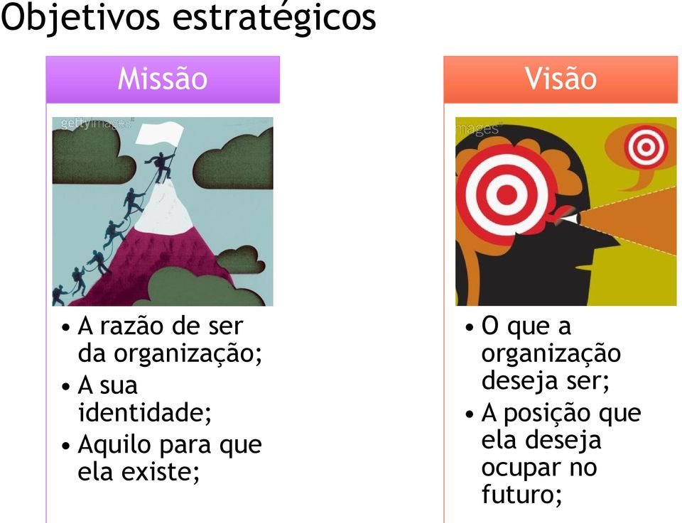 para que ela existe; O que a organização