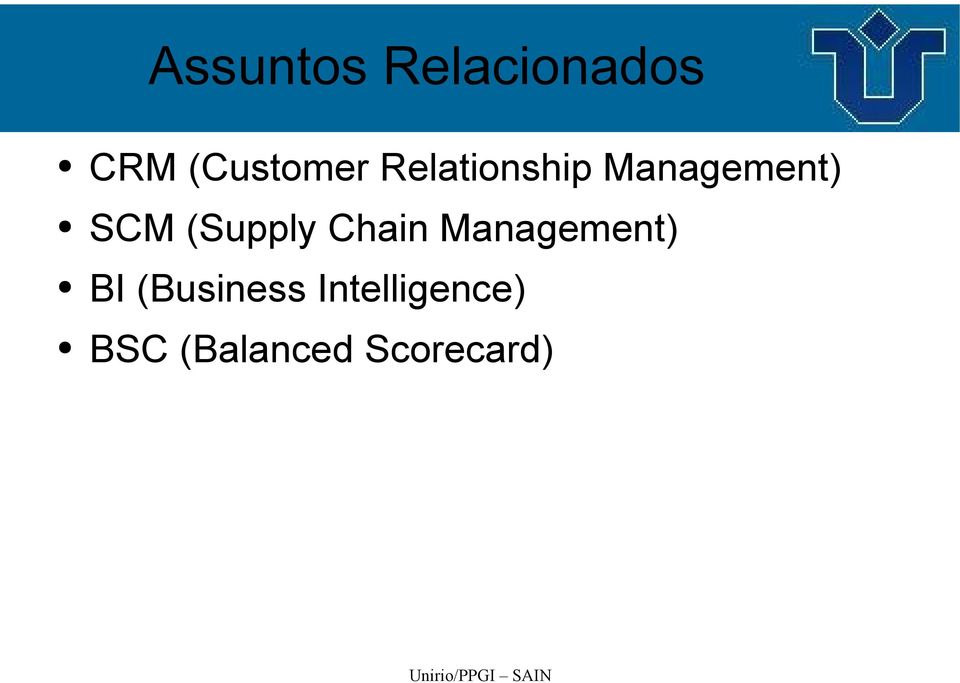 (Supply Chain Management) BI