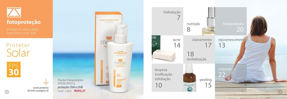 Fluido Fotoprotetor FPS30 PPD12 proteção UV e UVB Facial 140ml R$95,21 limpeza