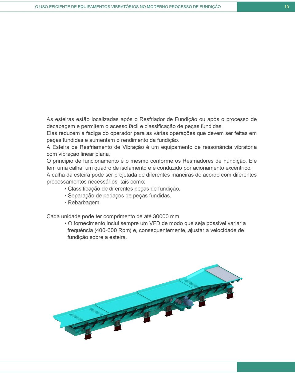 A Esteira de Resfriamento de Vibração é um equipamento de ressonância vibratória com vibração linear plana. O princípio de funcionamento é o mesmo conforme os Resfriadores de Fundição.