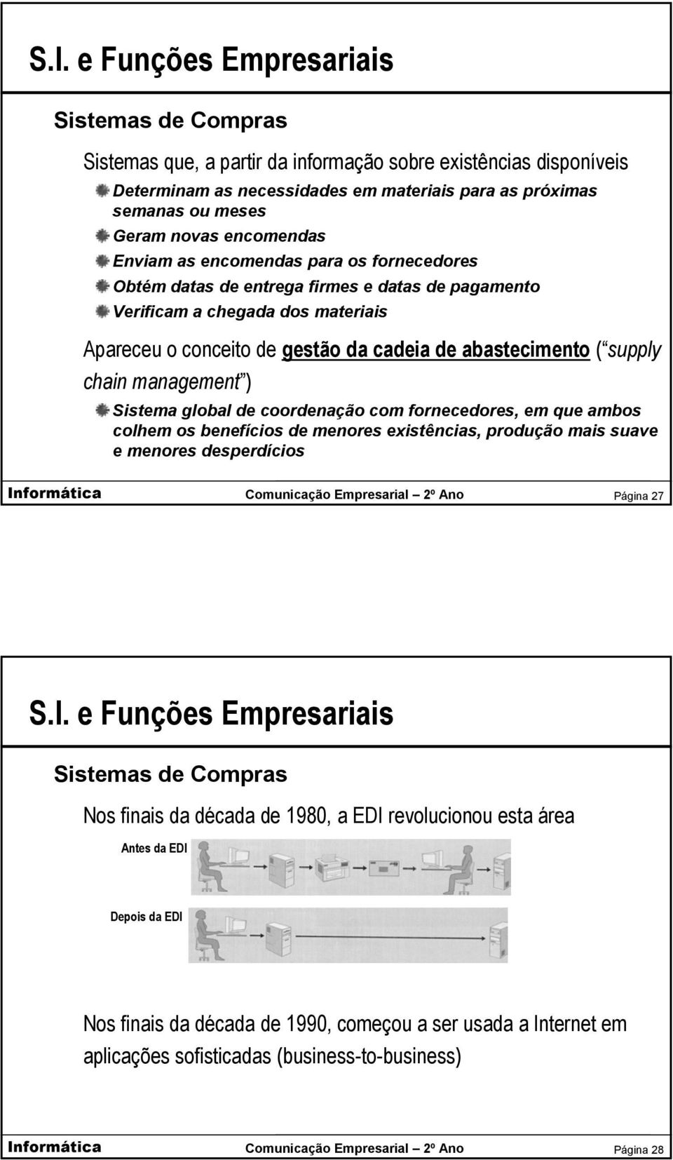 abastecimento ( supply chain management ) Sistema global de coordenação com fornecedores, em que ambos colhem os benefícios de menores existências, produção mais suave e menores desperdícios Página