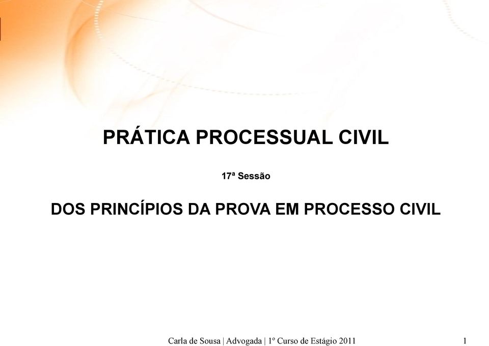 EM PROCESSO CIVIL Carla de