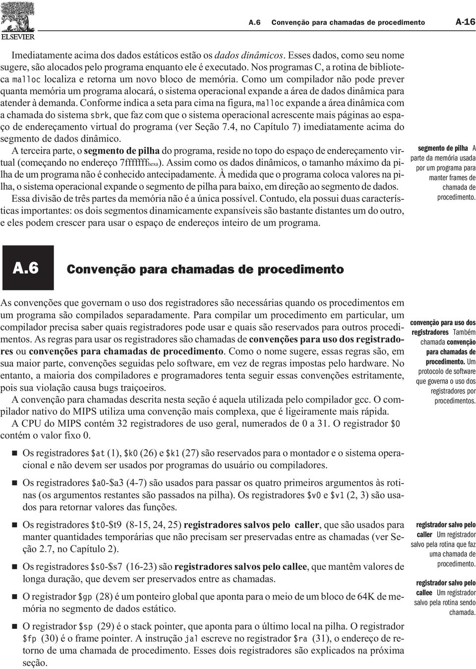 Como um compilador não pode prever quanta memória um programa alocará, o sistema operacional expande a área de dados dinâmica para atender à demanda.