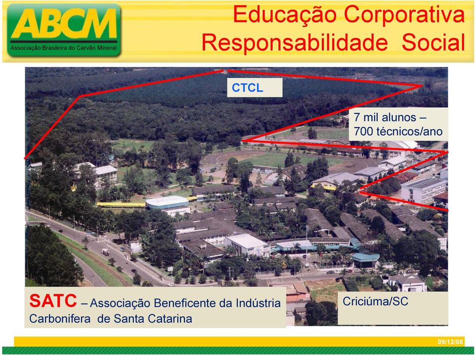 técnicos/ano SATC Associação Beneficente