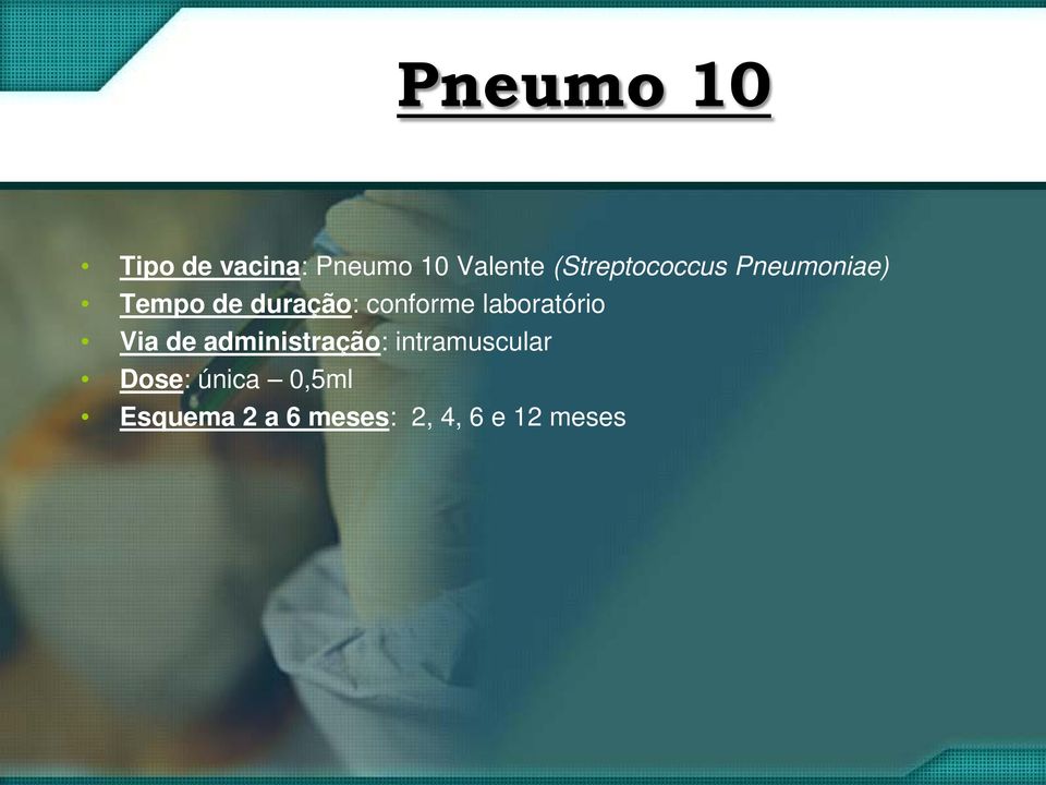 conforme laboratório Via de administração: