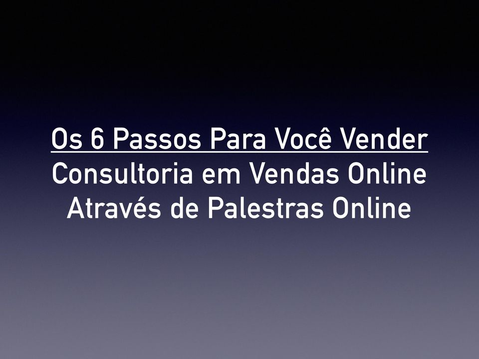 Vendas Online Através