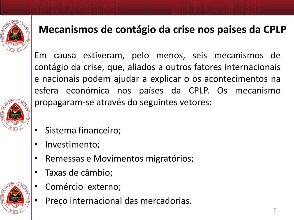 esfera económica nos países da CPLP.