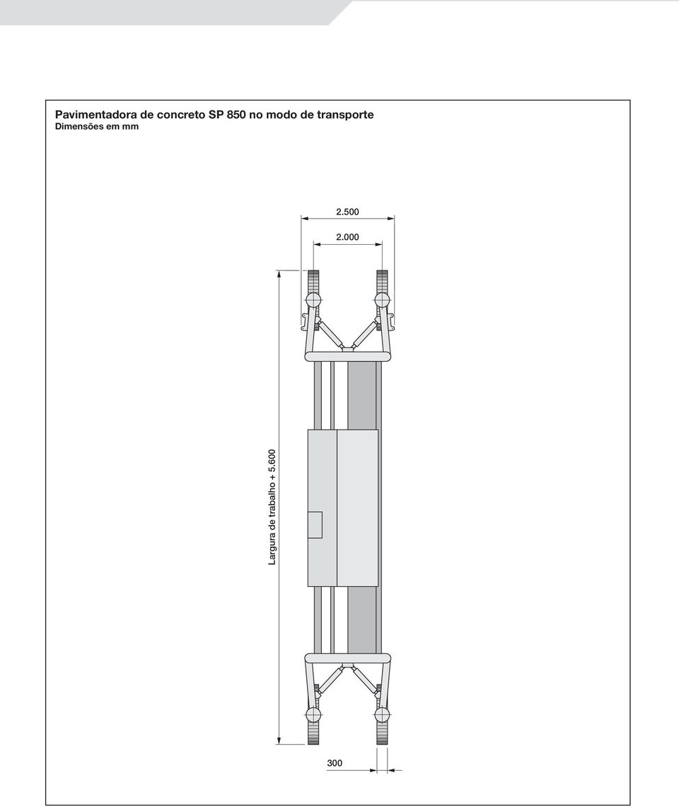 Dimensões em mm 2.500 2.